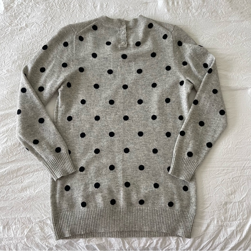 J. Crew Cashmere Crewneck Sweater with Polka Dots - Picture 5 of 8